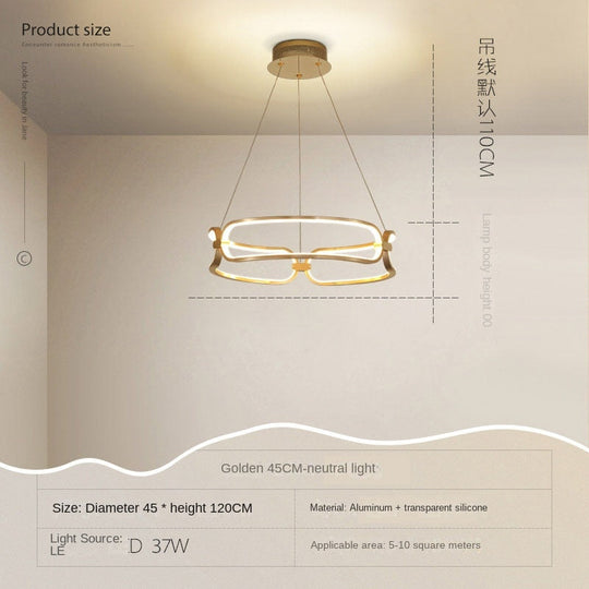 Modern Luxury Living Room Dining Creative Bar Front Desk Online Red Circle Designer Round Art Lamp