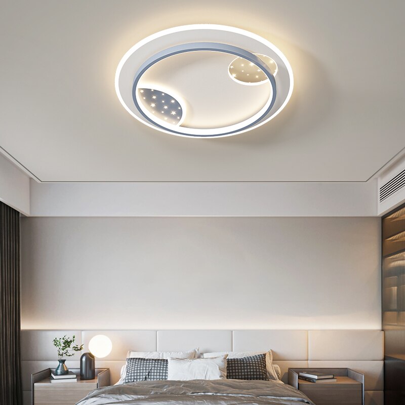 Simple Modern Led Chandeliers Atmosphere Living Room Ceiling Lamp Creative Starry Bedroom Whole