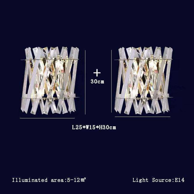 Nordic Luxury Gold Crystal Led Ceiling Lamp - Dimmable Chandelier For Home Decor &amp; Dining Room Wall