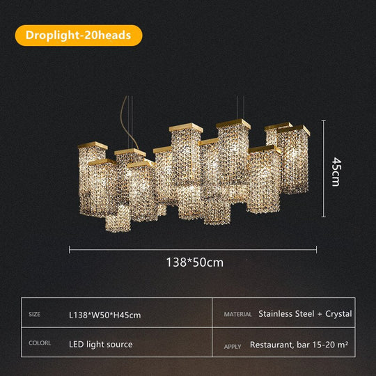 Vienna - New Modern Three - Dimensional Crystal Chandelier Bar Lighting Island Luster Hotel