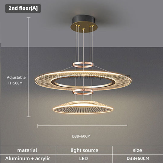 Multi Tier Double Height Modern Ceiling Lights Led Chandeliers For Living Room Apartment Kitchen