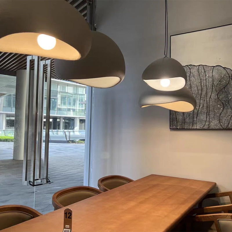 Nordic Minimalist Wabi Sabi Led Pendant Lights: Elegant Home Decor Chandelier For Dining Room Bar