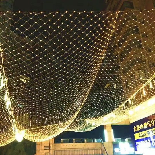 Curtain Light Led Fairy String Net Mesh Christmas 3X2M Eu/Us/Solar Party Wedding New Year Garland