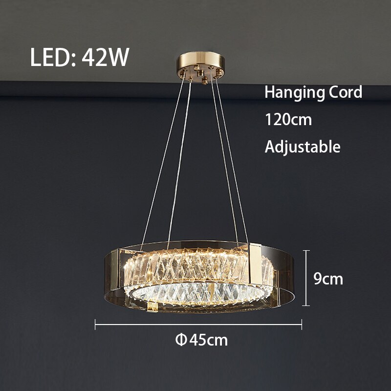 Luxury Dimmable Crystal Ceiling Lights - Modern Led Chandelier Lamps For Bedroom Decor &amp; Home