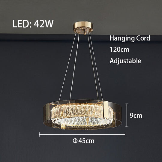 Luxury Dimmable Crystal Ceiling Lights - Modern Led Chandelier Lamps For Bedroom Decor &amp; Home