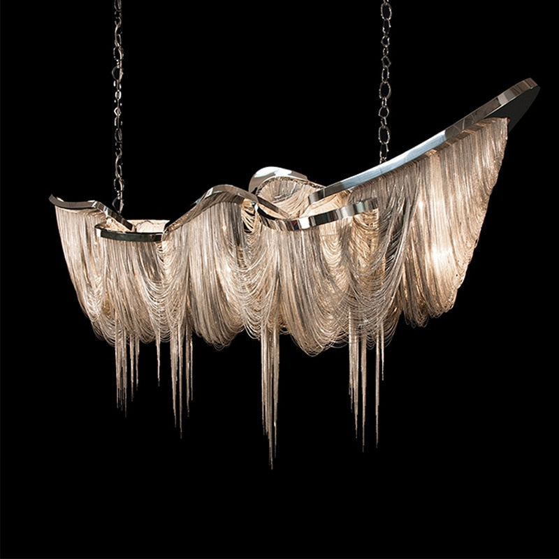 Modern Novelty Tassel Led Chandelier Lighting Living Dining Room Decor Chandeliers Lamp Loft Villa
