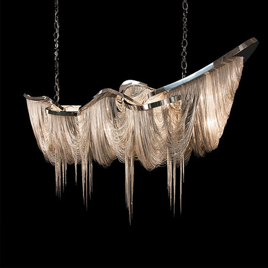 Modern Novelty Tassel Led Chandelier Lighting Living Dining Room Decor Chandeliers Lamp Loft Villa
