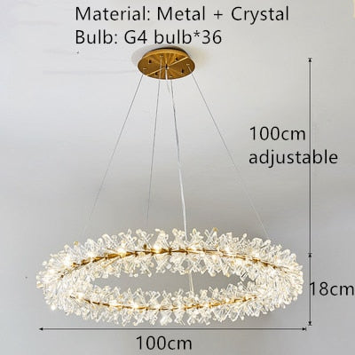 Modern Crystal Led Wall Lights Gold Metal Living Room Bedside Tv Background Sconces G4 Bulb 110 -