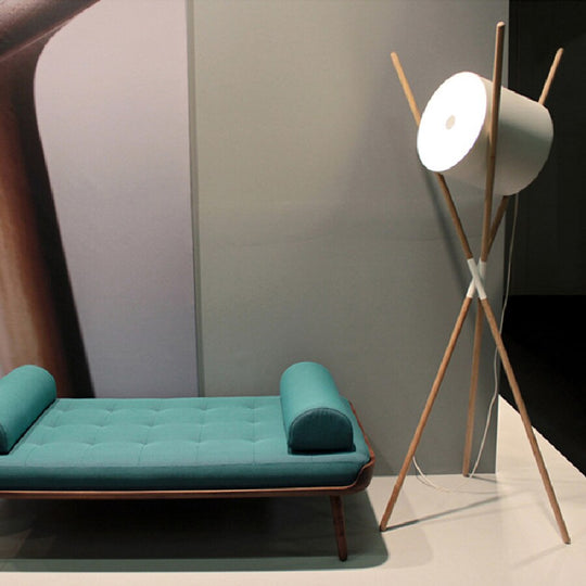 Nordic Minimalist Solid Wood Led Floor Lamp Living Room Home Decor Bedroom Bedside Hotel Villa Sofa