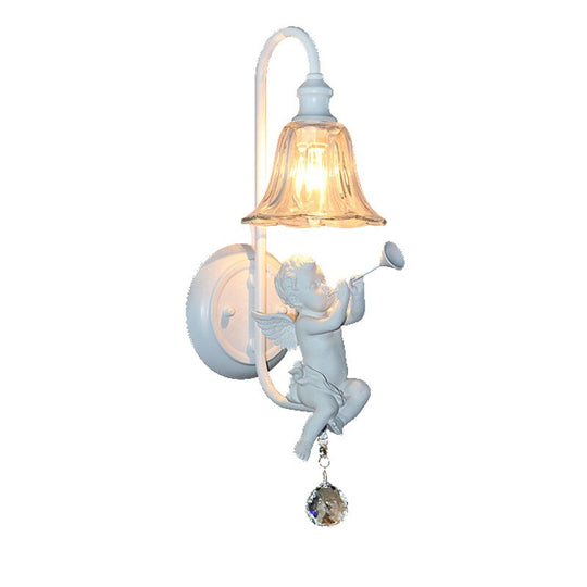 Nordic Wall Lamp Angel Pastoral Bedside Light Foyer Study Classic Interior Home Decor Corridor