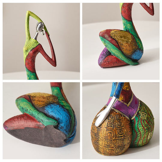 Abstract Art Resin Woman Sculpture: A Modern &amp; Vibrant Touch For Home Decor Items