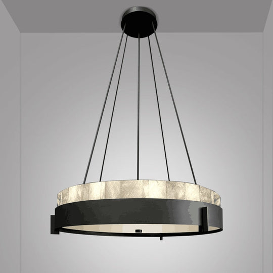 Modern Led Marble Ring Chandelier Creative Villa Living Room Bedroom Kitchen Indoor Lighting
