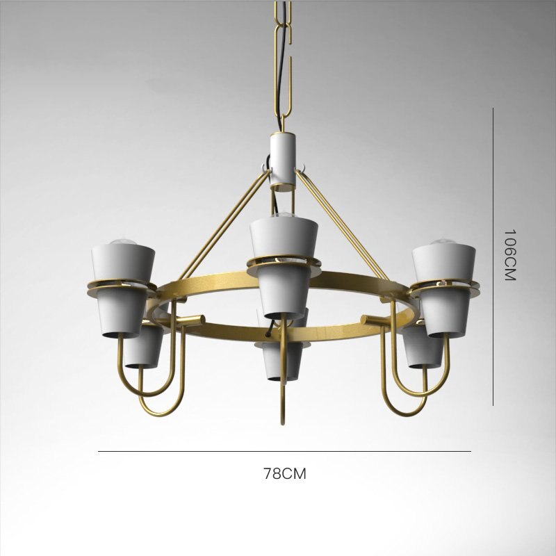 Nordic Horn Industrial Lamp Chandelier For Living Room Dining Led Lighting Fixtures Modern Iron Art