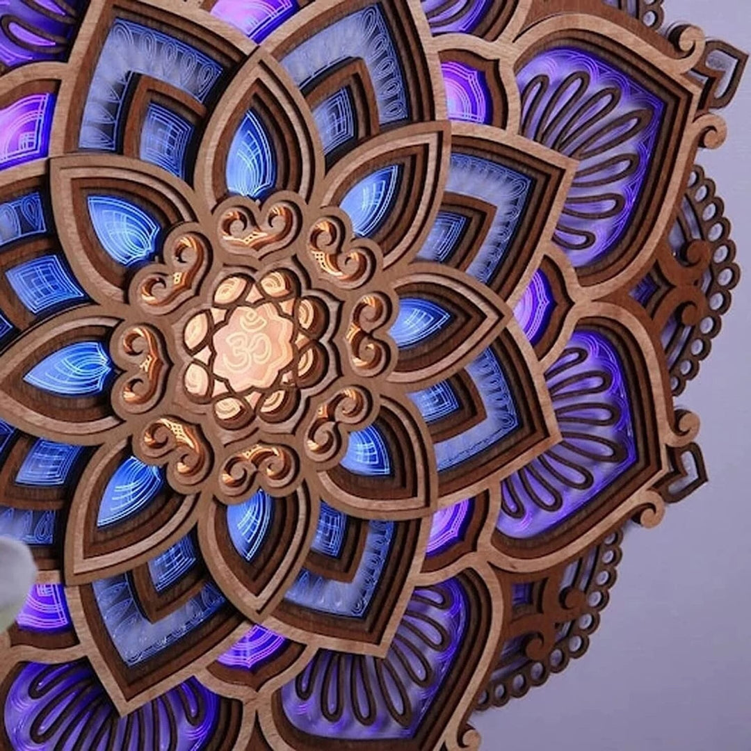Led Wall Light Mandala Yoga Room Lamp