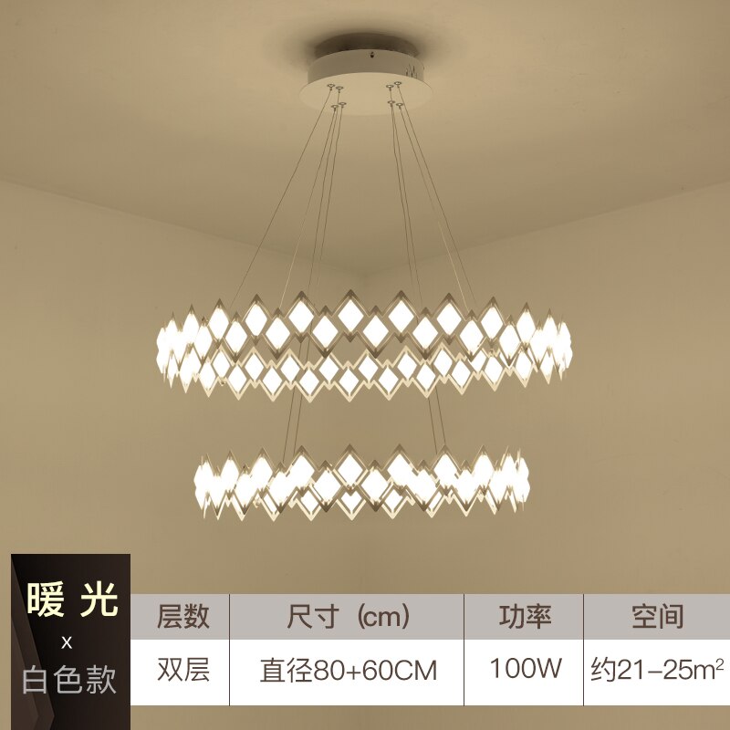 Nordic Ins Postmodern Simple Led Ring Chandeliers Lighting Lustre Designer Living Room Office