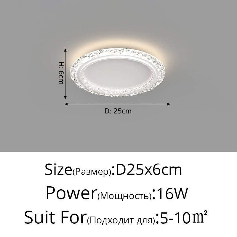 Modern Minimalist Acrylic Round Led Ceiling Lamp Home Fashion Atmosphere Gold Chandeliers Nordic