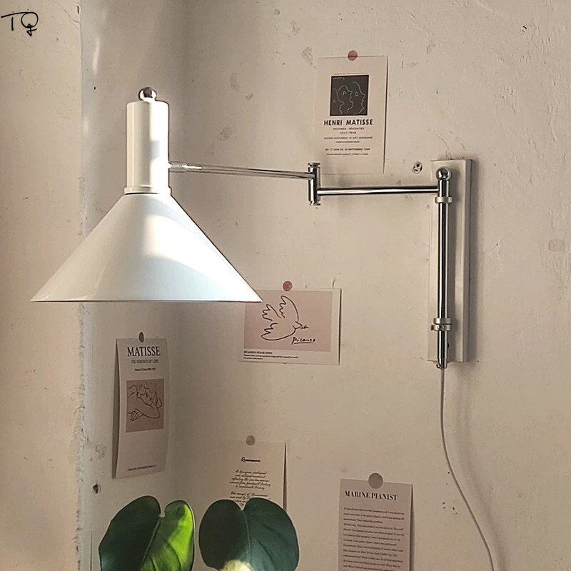 Italian Design Vintage Industrial Wall Lamp Led E27 Swing Arm Adjustable Bauhaus Scocnes Studio