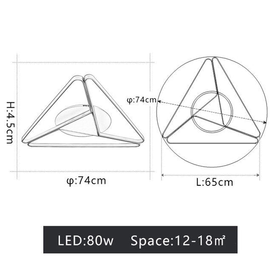 Modern Led Chandelier Lighting For Bedroom Study Room Living Room White/Black/Grey 90 - 260V