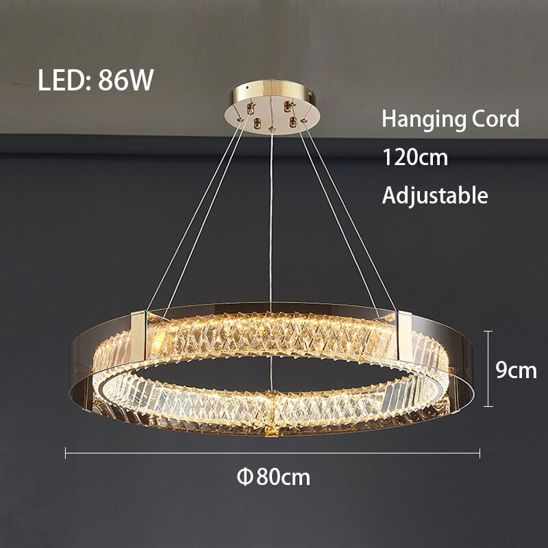 Luxury Dimmable Crystal Ceiling Lights - Modern Led Chandelier Lamps For Bedroom Decor &amp; Home