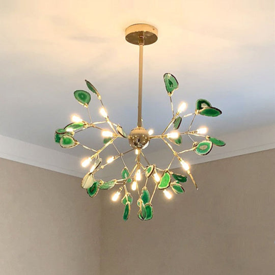 Beautiful Natural Agate Pendant Lights Foyer Bedroom Restaurant Hanging Lamp Gold Metal G4 Bulb Home