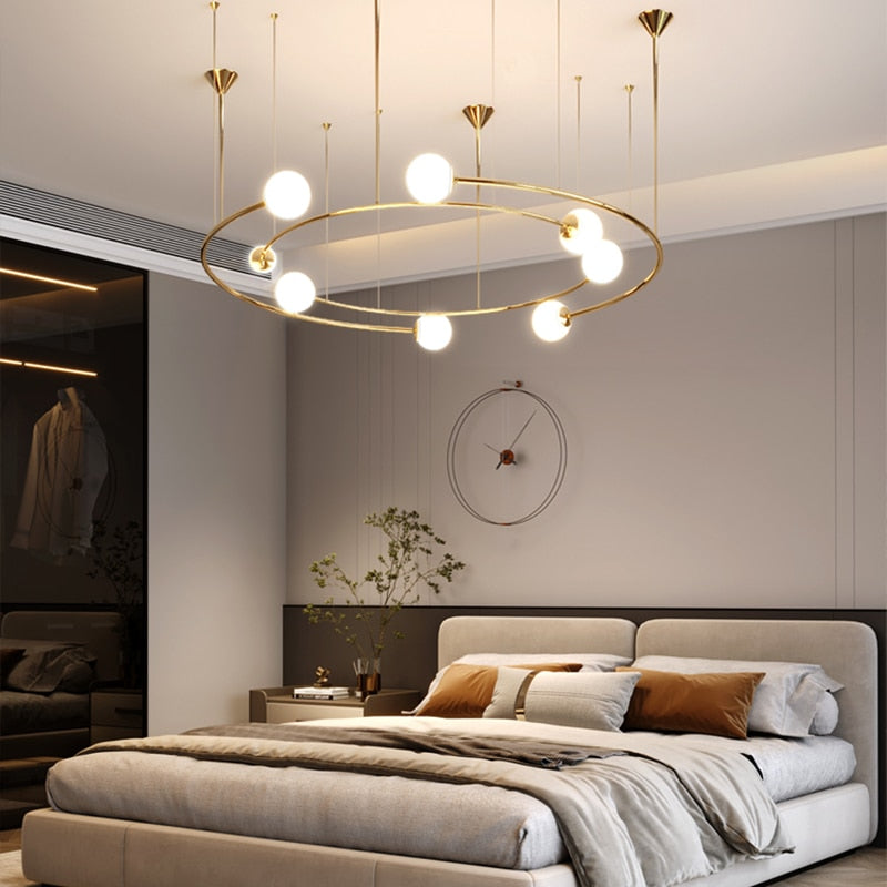 Modern Ball Pendant Chandelier - Stylish Lighting For Living Room Dining And Study Light