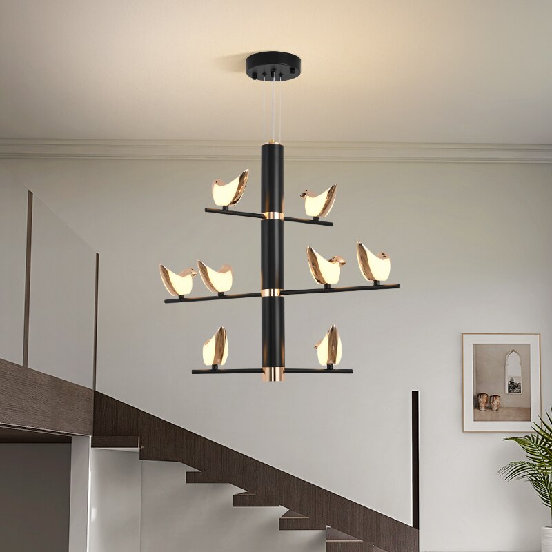 Modern Hallway Stair Led Pendant Lamp Light Creative Mounted Bird Wall Sconce Bedroom Bedside
