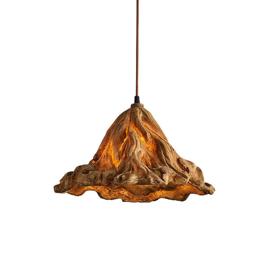Post Modern Zen American Retro Creative Withered Lotus Leaf Twig Rustic Decorative Chandelier