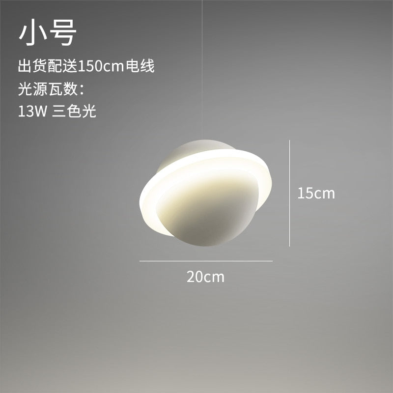 Nordic Design Minimalist Jupiter Ring Pendant Lights For Living Room Decoration Adjustable Led