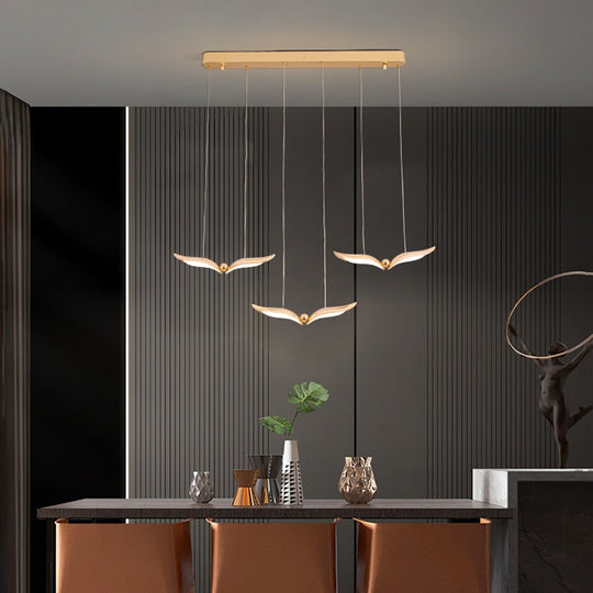 Seagull Led Chandelier Designer Creative Bar Simple Modern Personality Art Dining Table Lamp