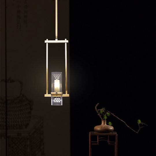 New Classical Copper Bedside Pendant Light Led G9 Simple Suspension Luminaire Study Porch Bedroom