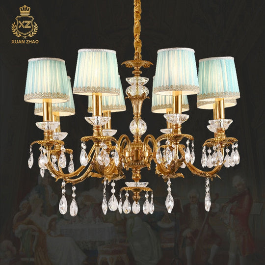 European Style Crystal Chandelier Living Room Bedroom Villa Hotel Lobby Lighting  10Lights D95
