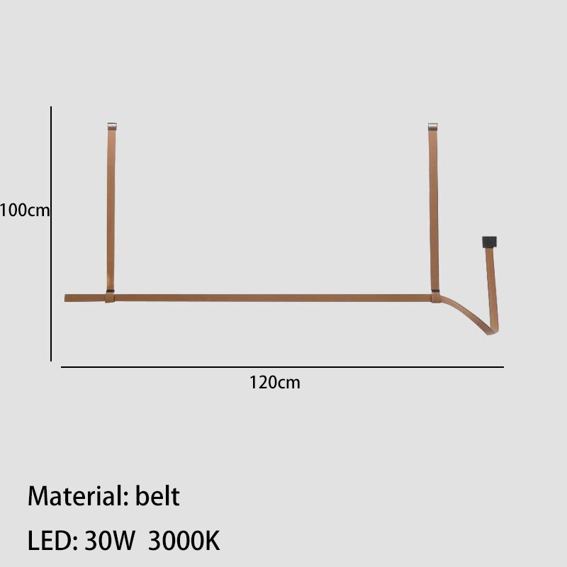 Novelty Belt Led Chandeliers Dining Room Bar Kitchen Hanging Light Fixtures Indoor Art Deco