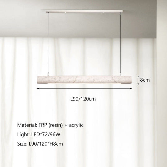 Nordic Minimalist Wabi Sabi Wind Led Strip Restaurant Bar Pendant Lights Home Decor Dining Room