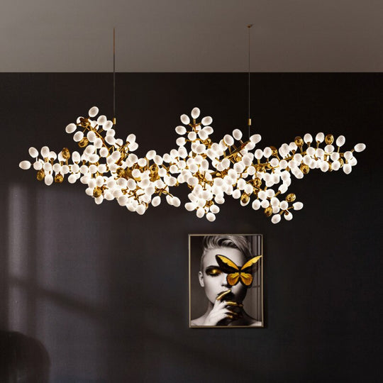 Modern Luxury Restaurant Chandelier Villa Living Room Crystal Lamp Art Decoration Long Glass Ball