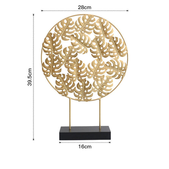 Nordic Creative Golden Ginkgo Leaf Ornaments - Modern Crafts For Living Room Decor And Home