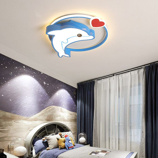 Ceiling Lights For Baby Girl Boy Children Kids Room Light Whale Dolphin Heart Shape Bedroom Ceiling