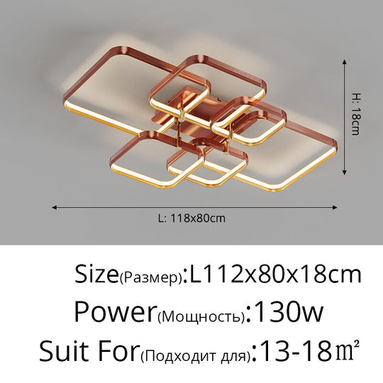 New Living Room Chandeliers High-Grade Aluminum Hall Ceiling Lamp Bedroom Modern Whole House Package