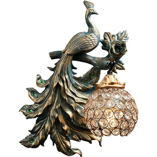 Nordic Led Wall Lamps Retro Peacock Sconce Lamp