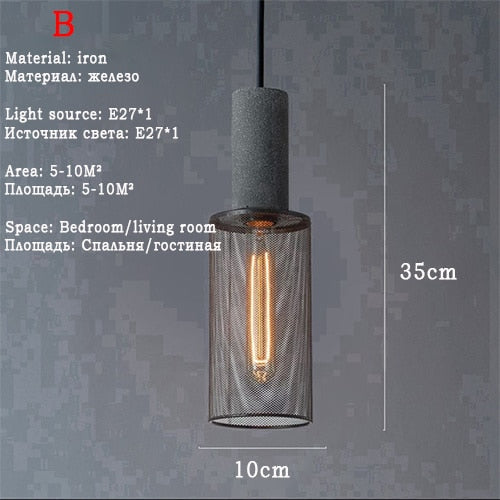 Retro Loft Pendant Light Russia Vintage Industrial Lamp Fixtures Bedroom Cafe Kitchen Adjustable