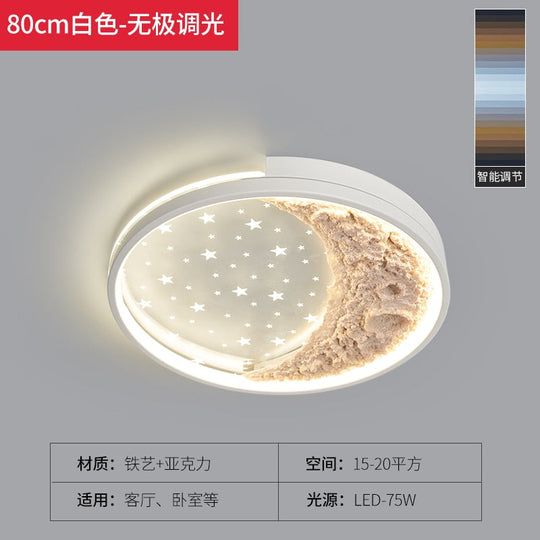 Modern Moon Ceiling Light Luxury Simple Bedroom Chandelier Creative Home Warm Sky Star Dining Room