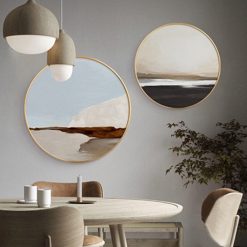 Modern Minimalist Nordic Abstract Landscape Canvas Poster Wall Painting