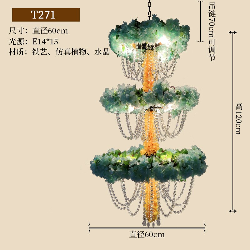 Romantic Plants Flowers Pendant Light Theme Music Restaurant Pub Wedding Hall Hotel Club Resort