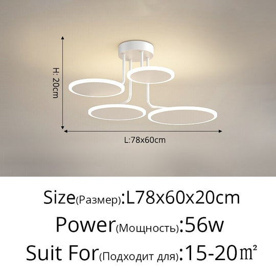 Nordic Minimalist Led Ceiling Chandeliers For Living Room Bedroom Dining Table Lamp Home Fixture