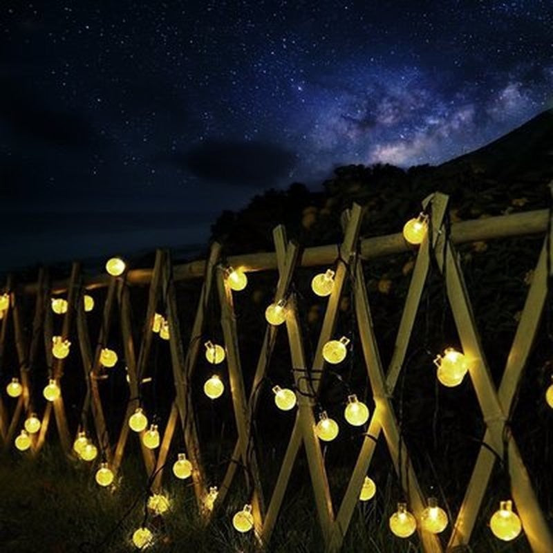 8 Modes Solar Light Crystal Ball 5M/7M/12M/ Led String Lights Fairy Garlands For Party /Outdoor