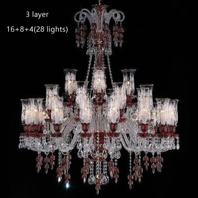 Led Chandeliers Living Room Crystal Lamp Modern Restaurant Bedroom Study Candle Light Glass Fixture