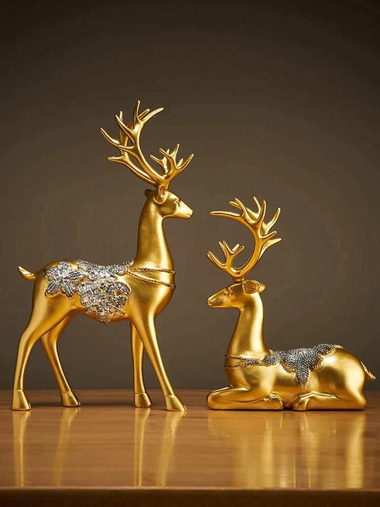 2Pscandinavian Deer Decoration Porch Cabinet Living Room Tv Small Furniture Housewarming Gift Home