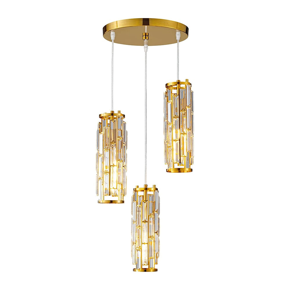Adjustable Modern Pendant Light: Elegant Crystal Chandeliers For Kitchen Island Dining Room And