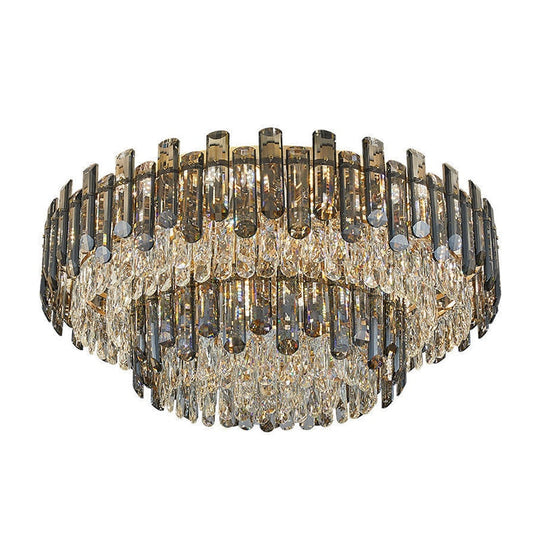 Modern Crystal Led Luxury Ceiling Lights - Round Lamps For Indoor Home Lighting &amp; Living Room Decor