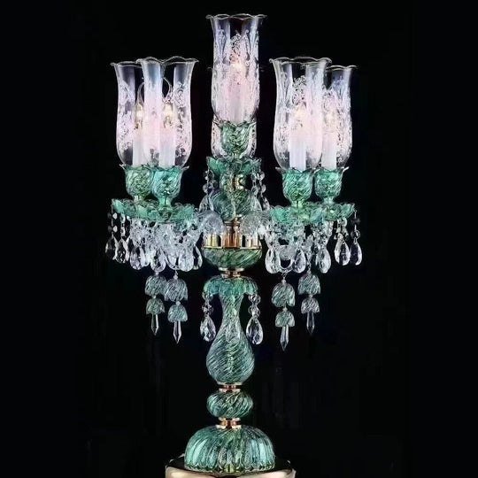Led Chandeliers Living Room Crystal Lamp Modern Restaurant Bedroom Study Candle Light Glass Fixture