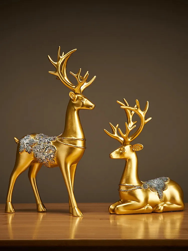2Pscandinavian Deer Decoration Porch Cabinet Living Room Tv Small Furniture Housewarming Gift Home